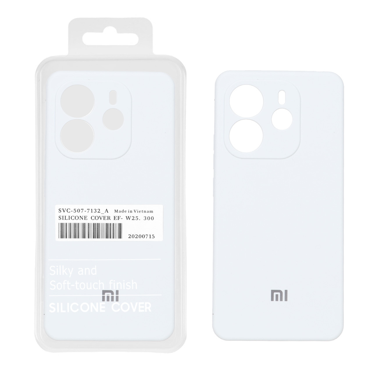 قاب سیلیکونی پاک کنی اورجینال درجه یک Xiaomi Redmi Note 14 4G - سفید کد 1 (پک دار)