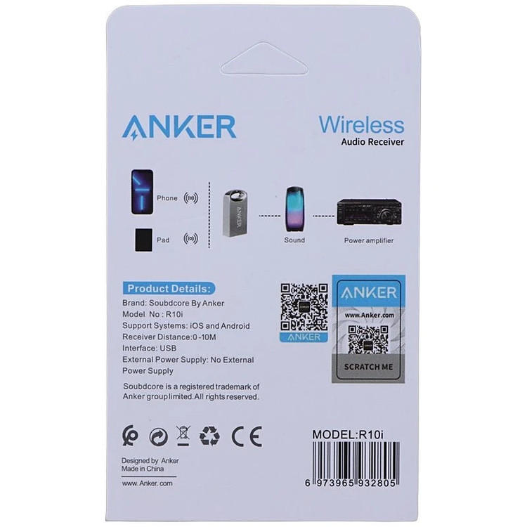 دانگل بلوتوث خودرو Anker R10i