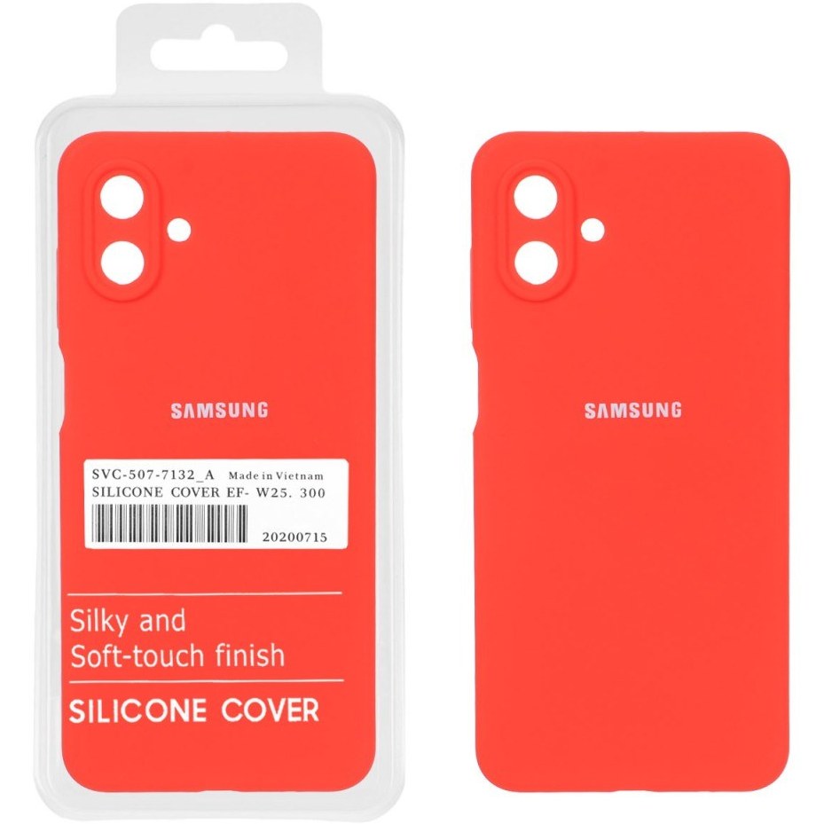 قاب سیلیکونی پاک کنی اورجینال Master Quality مدل Samsung Galaxy A07- قرمز (پک دار)