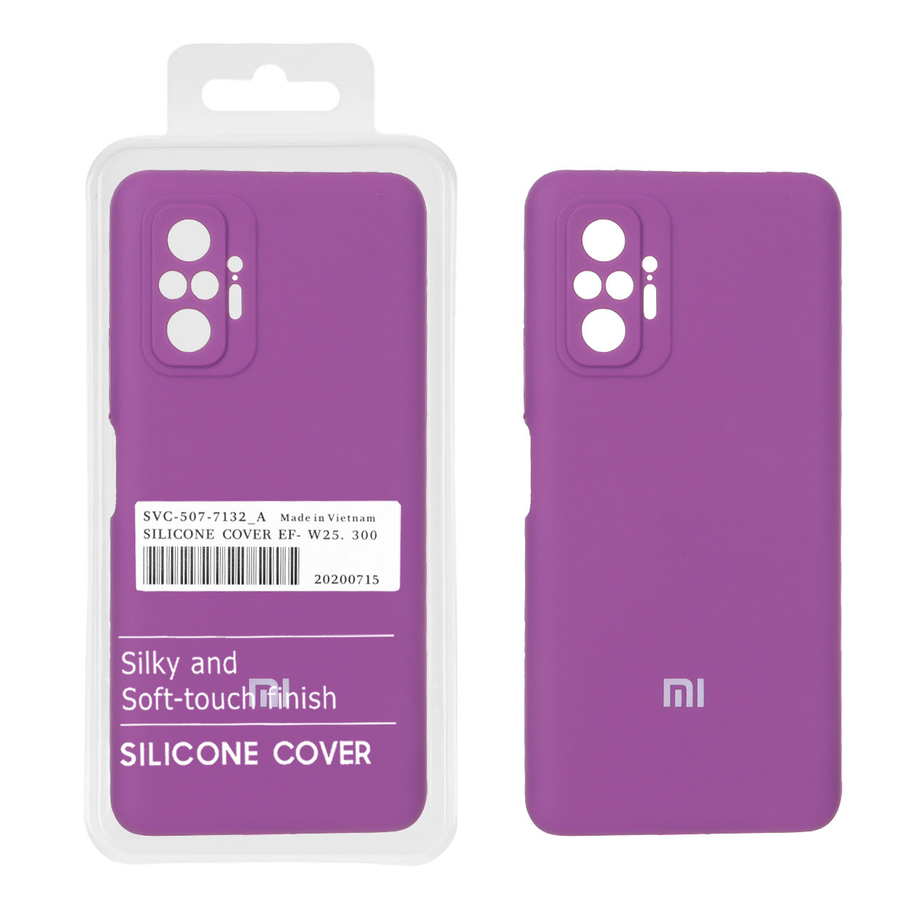 قاب سیلیکونی پاک کنی اورجینال درجه یک Xiaomi Redmi Note 10 Pro 4G / Redmi Note 10 Pro Max - ارغوانی کد 1 (پک دار)