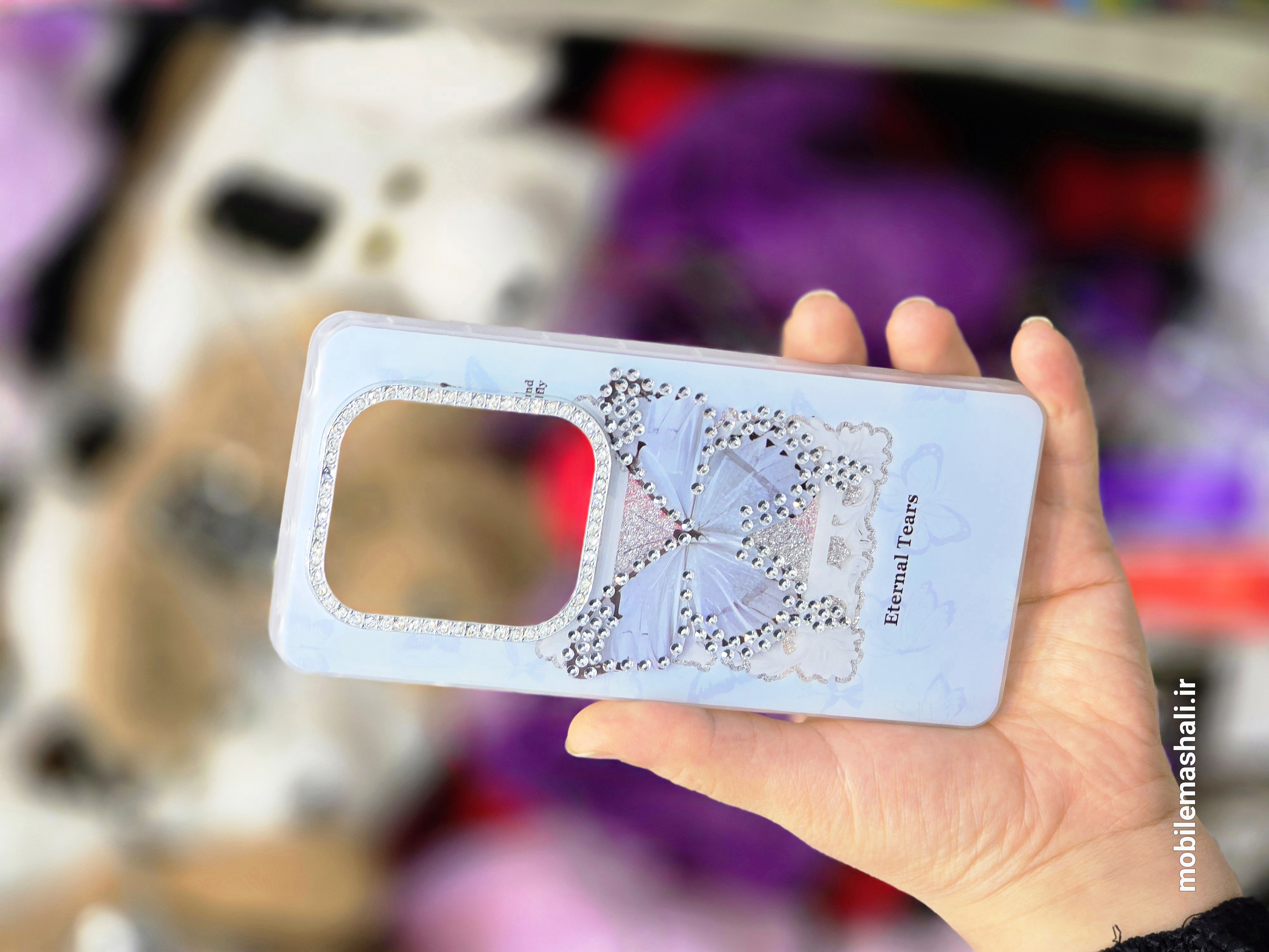 قاب پروانه نگینی Xiaomi Redmi Note 14 Pro 4G - آبی