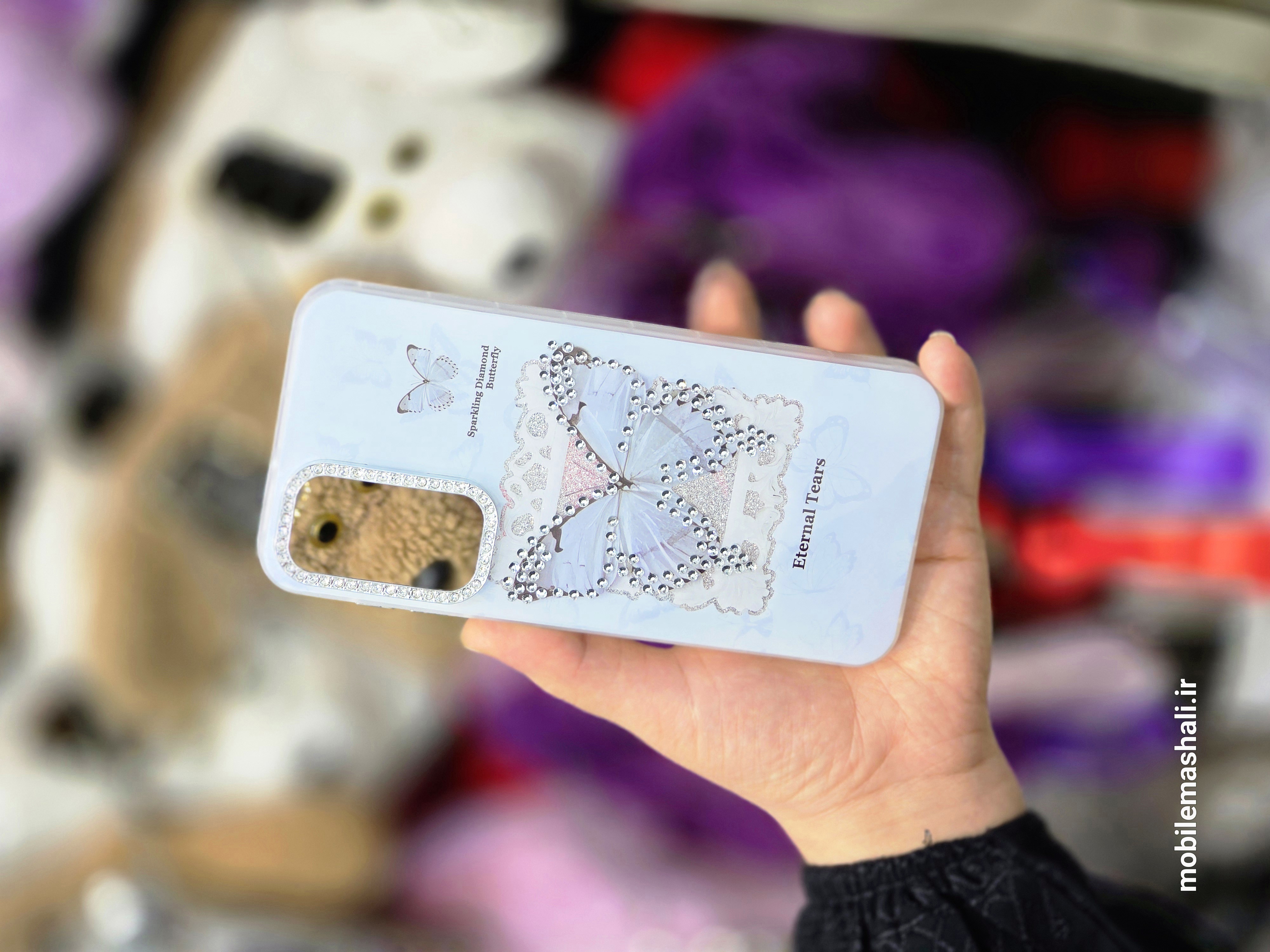 قاب پروانه نگینی Samsung Galaxy A56 / A36 - آبی