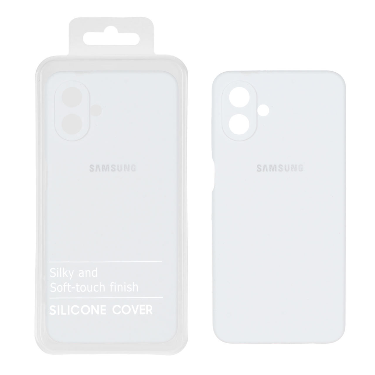 قاب سیلیکونی پاک کنی اورجینال درجه یک Samsung Galaxy A07 4G - سفید (پک دار)