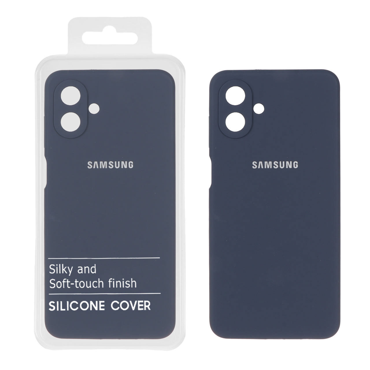 قاب سیلیکونی پاک کنی اورجینال درجه یک Samsung Galaxy A07 4G - سرمه ای تیره (پک دار)