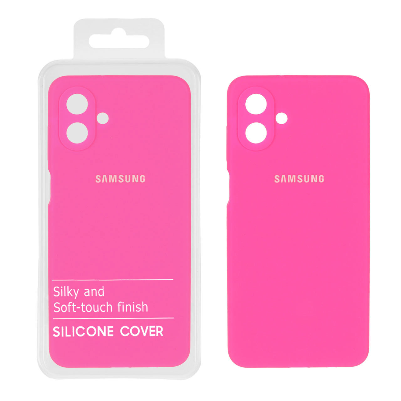 قاب سیلیکونی پاک کنی اورجینال درجه یک Samsung Galaxy A07 4G - صورتی فانتزی (پک دار)