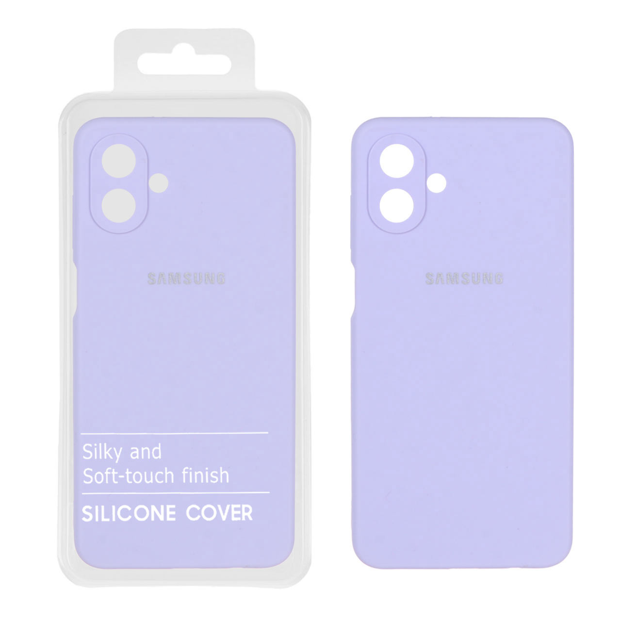 قاب سیلیکونی پاک کنی اورجینال درجه یک Samsung Galaxy A07 4G - یاسی (پک دار)