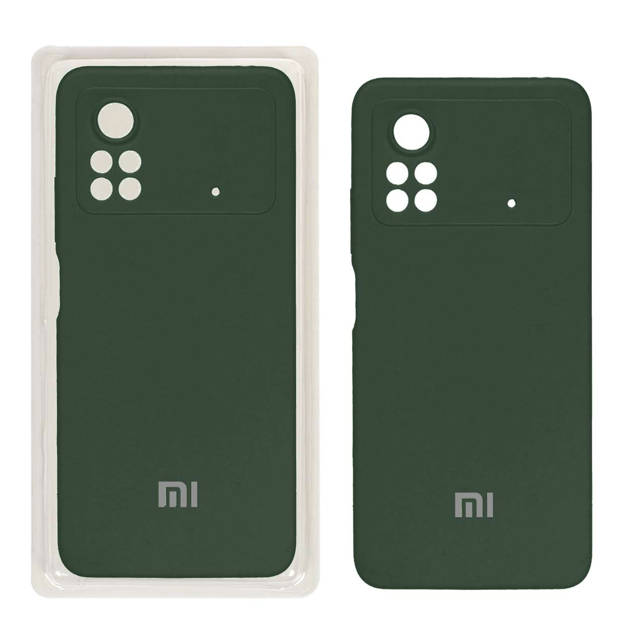 قاب سیلیکونی پاک کنی محافظ لنزدار اورجینال Xiaomi Poco X4 Pro-5G - سبز (پک اصلی)