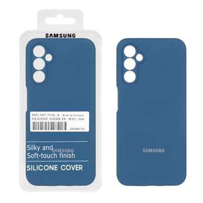 قاب سیلیکونی پاک کنی اورجینال درجه یک Samsung Galaxy A35 - آبی تیره (پک دار)
