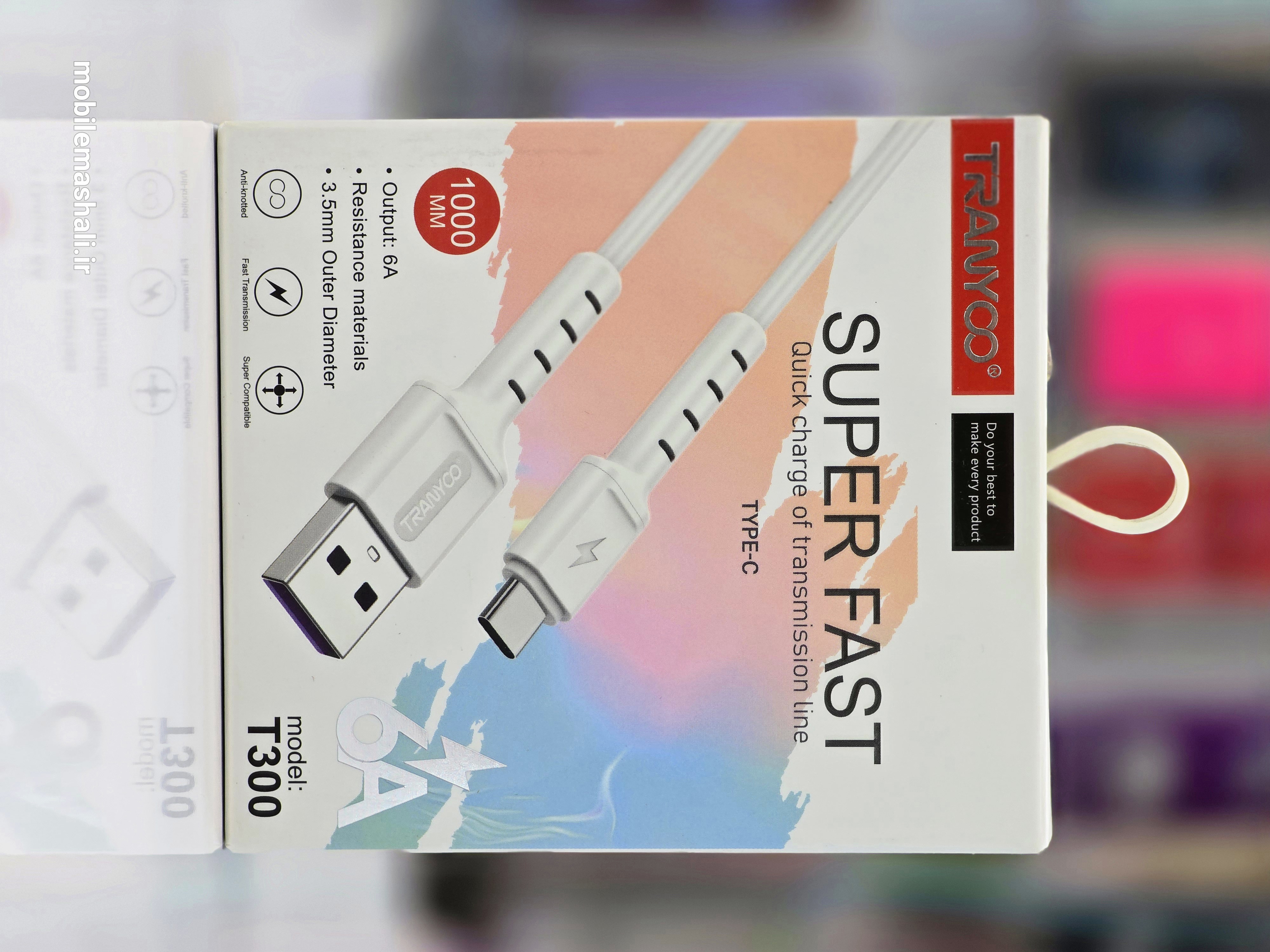 کابل تبدیل USB به USB-C ترانیو مدل T300 طول ۱ متر