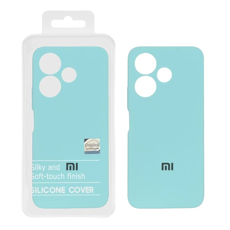 قاب سیلیکونی پاک کنی اورجینال درجه یک Xiaomi Redmi 13X / Redmi 13 4G / Poco M6 4G - سبز روشن