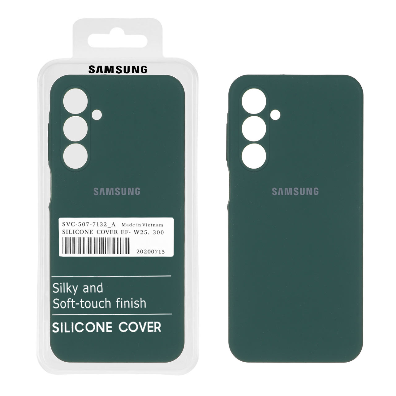 قاب سیلیکونی پاک کنی اورجینال درجه یک Samsung Galaxy A16 - سبز تیره (پک دار)