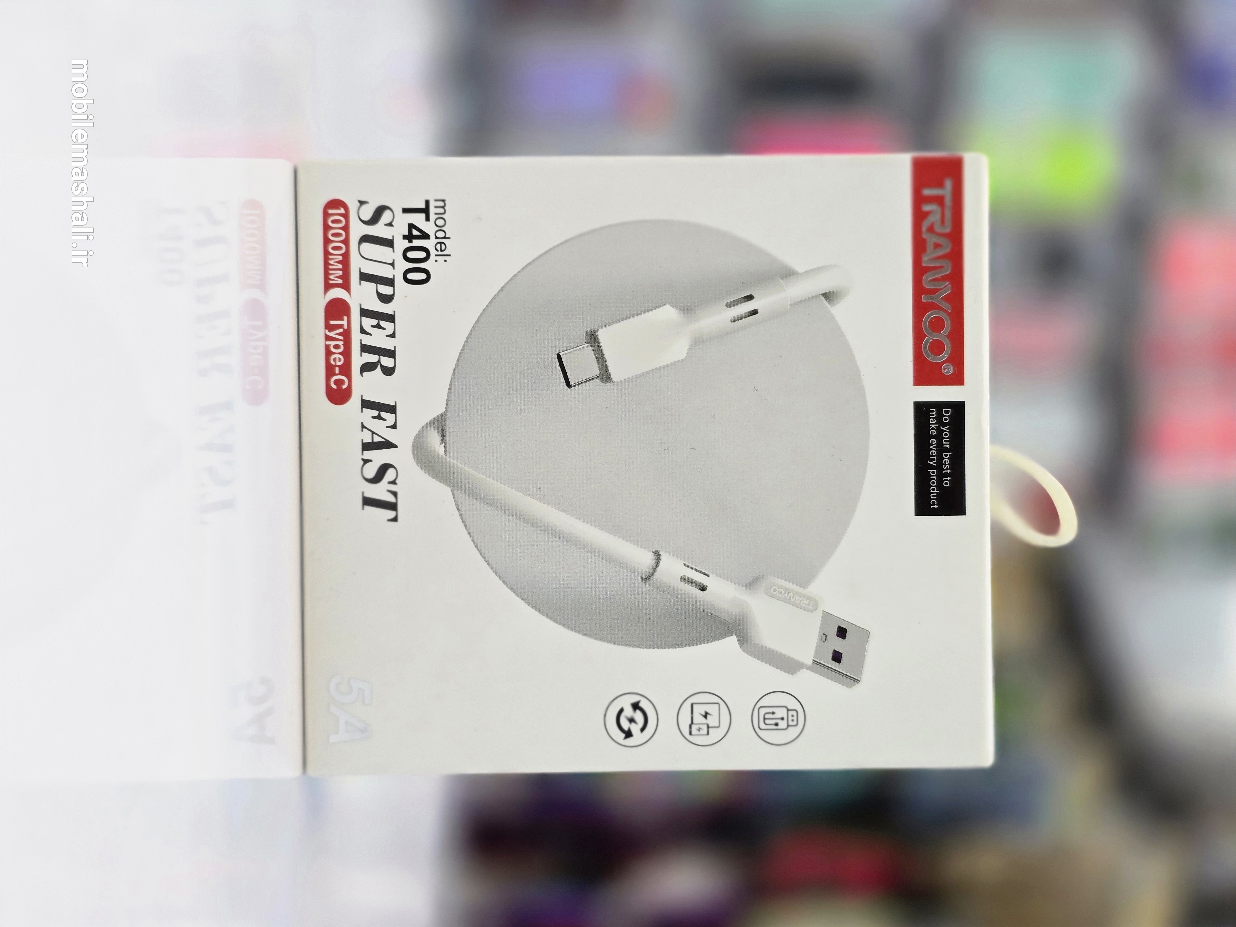 کابل تبدیل USB به USB-C ترانیو مدل T400 طول ۱ متر