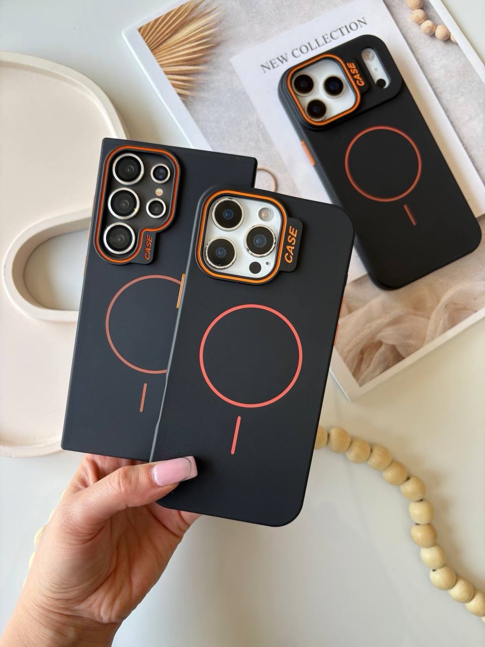 قاب دارک کیس DARK CASE طرح مگ سیف Apple iPhone 16 Pro Max - مشکی