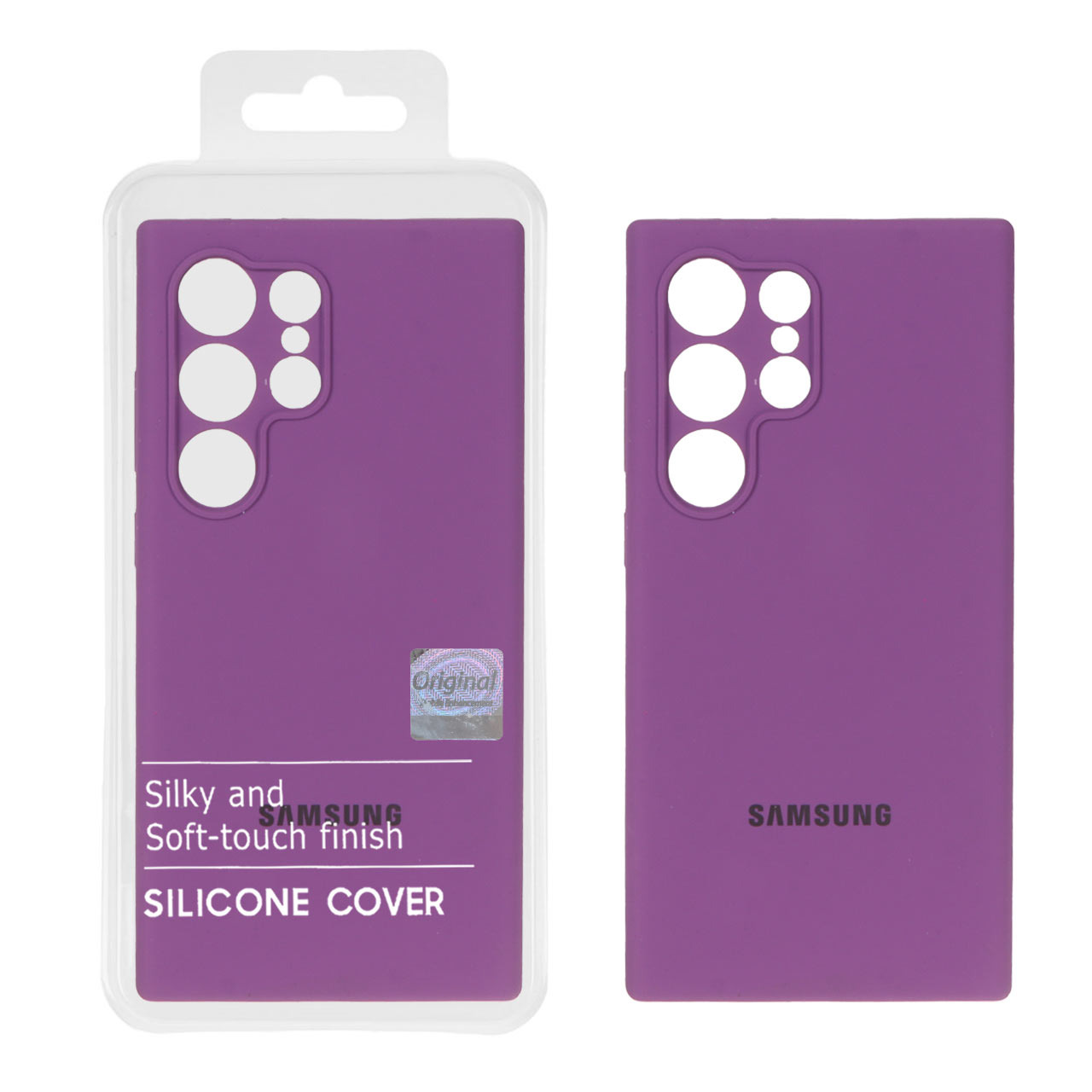 قاب سیلیکونی پاک کنی اورجینال Master Quality مدل Samsung Galaxy S24 Ultra - ارغوانی (پک دار)
