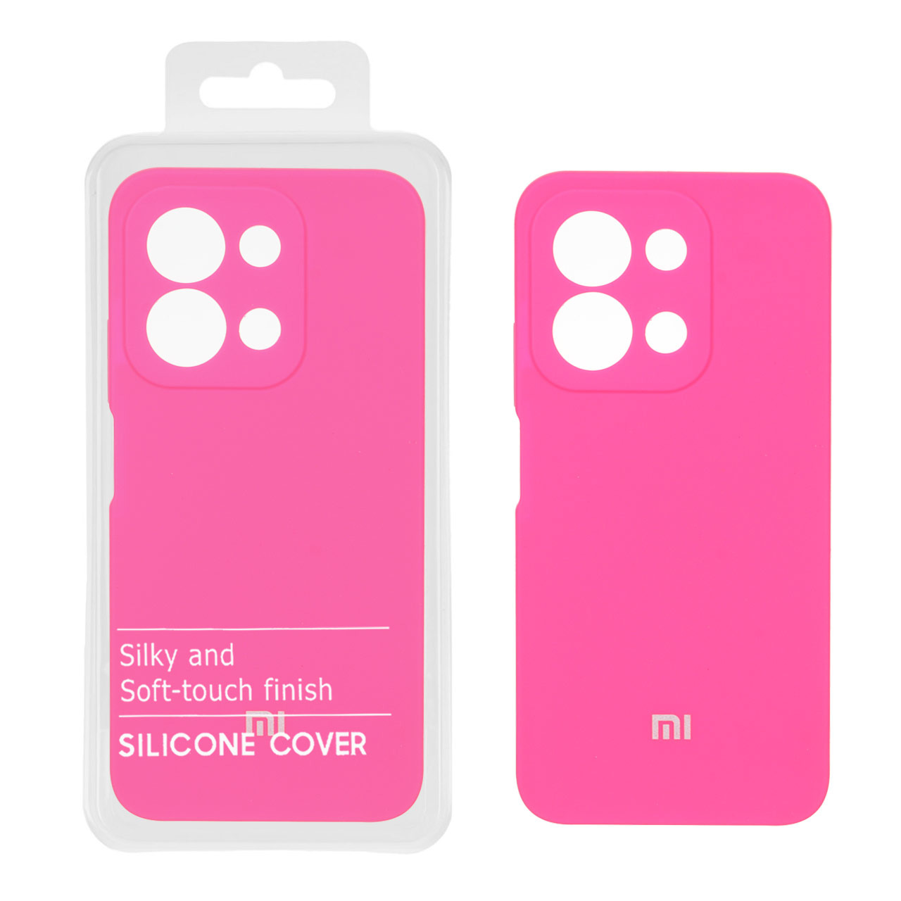 قاب سیلیکونی پاک کنی اورجینال درجه یک Xiaomi Redmi 15C / Poco C85 - صورتی فانتزی (پک دار)
