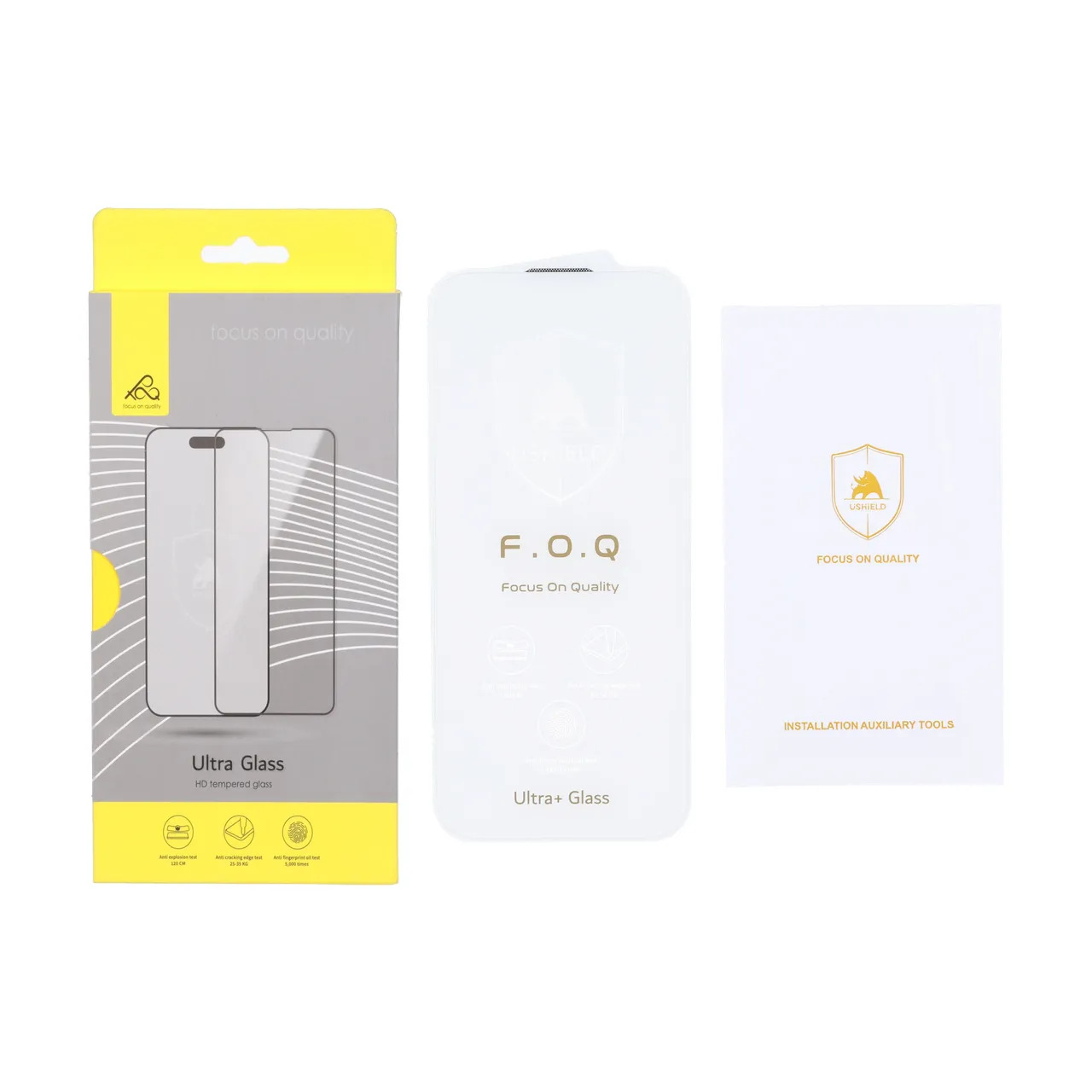 محافظ صفحه نمایش شیشه ای اورجینال بدون حاشیه Ultra Glass Ushield مدل Apple iPhone 16 Pro Max (پک دار)