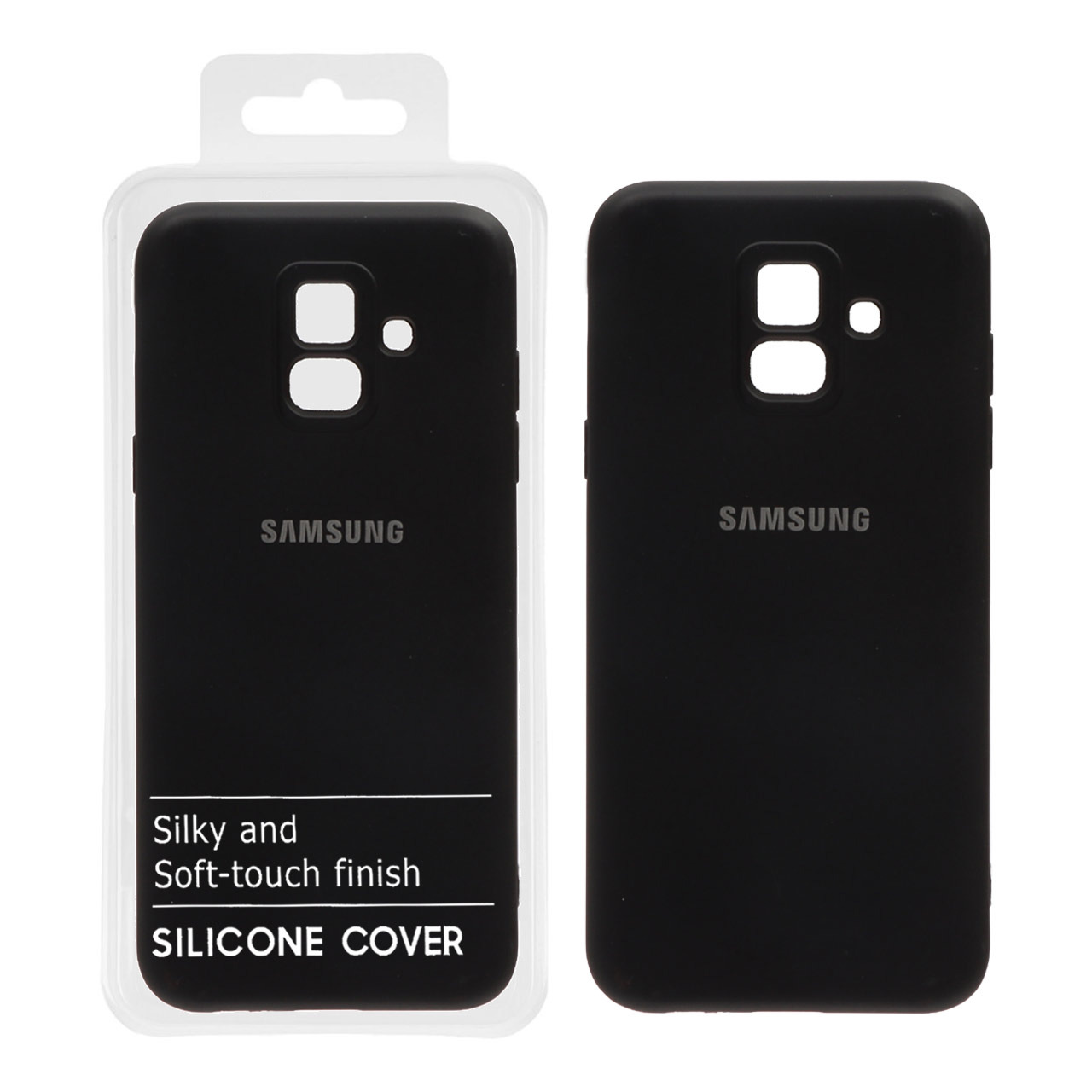 قاب نیو سیلیکون محافظ لنزدار RFF مدل Samsung Galaxy A6 - مشکی (پک دار)