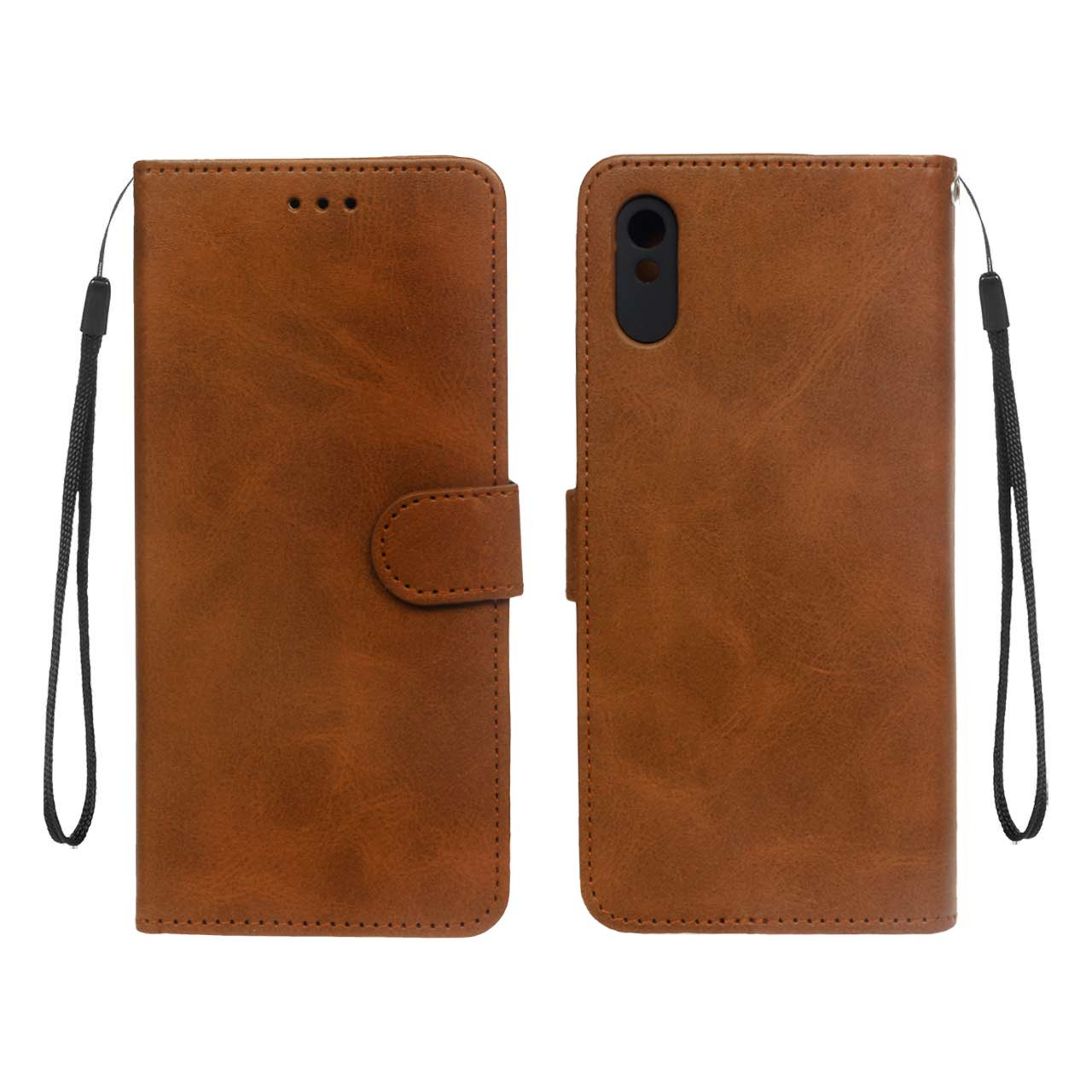 کیف موبایل مگنتی Xiaomi Redmi 9A Sport / Redmi 9A / Redmi 9AT - عسلی