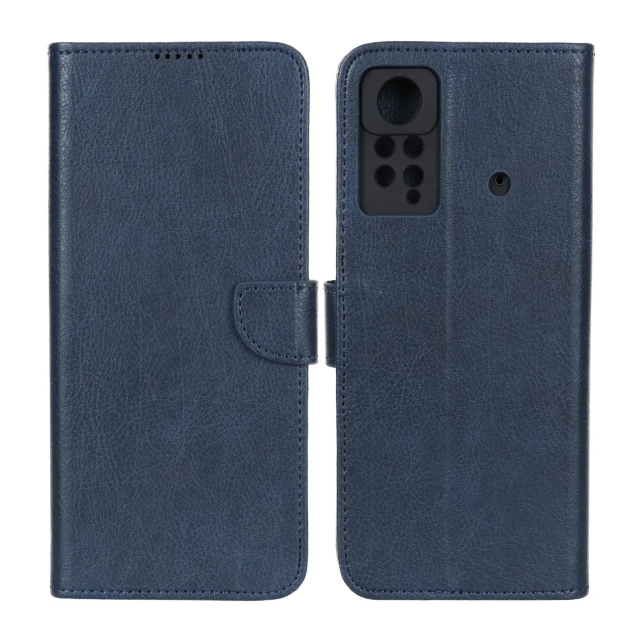 کیف چرمی موبایل مگنتی محافظ لنزدار KRF مدل Xiaomi Poco X4 Pro - سرمه ای