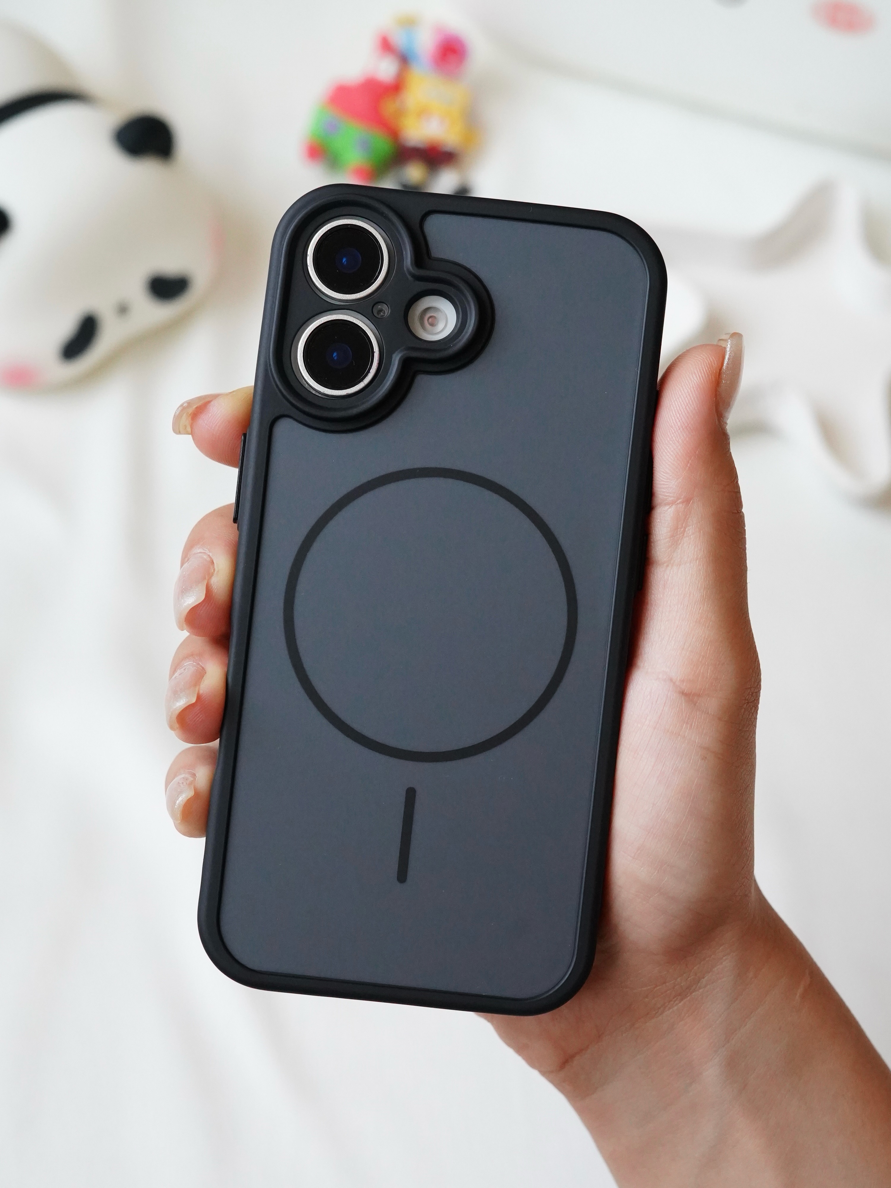 قاب Soft طرح مگ سیف محافظ لنزدار Xiaomi Redmi 13X / Redmi 13 4G / Poco M6 4G - خاکستری