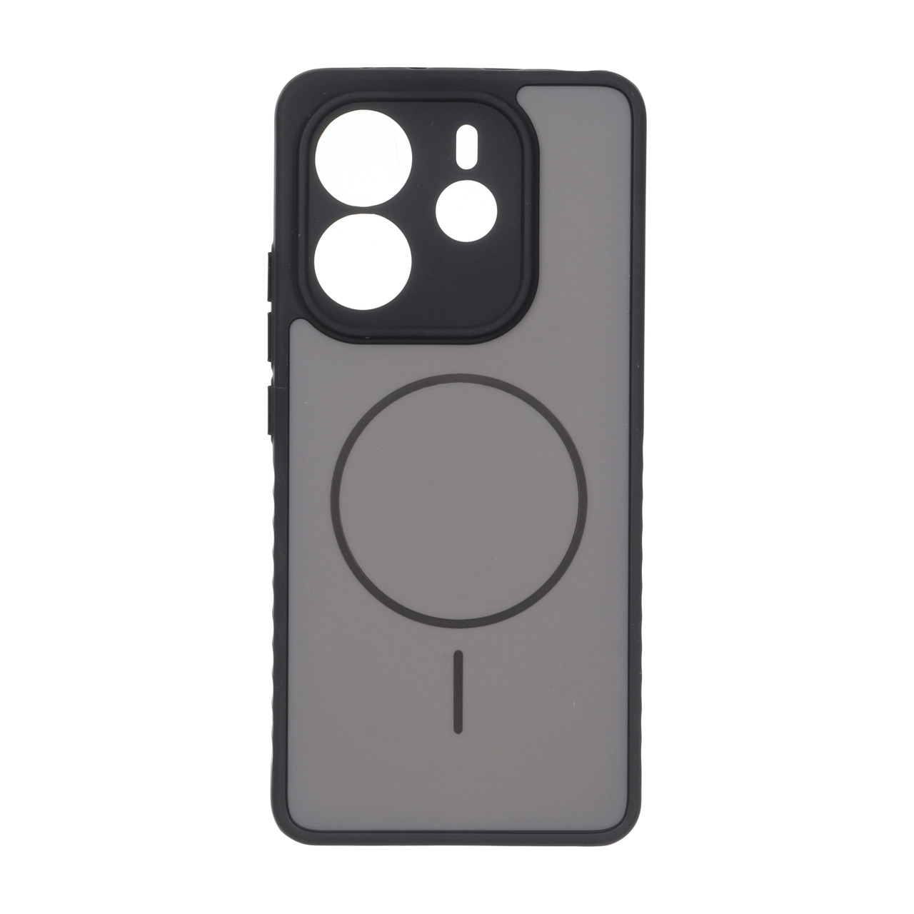 قاب Soft طرح مگ سیف محافظ لنزدار Xiaomi Redmi Note 14 4G - خاکستری