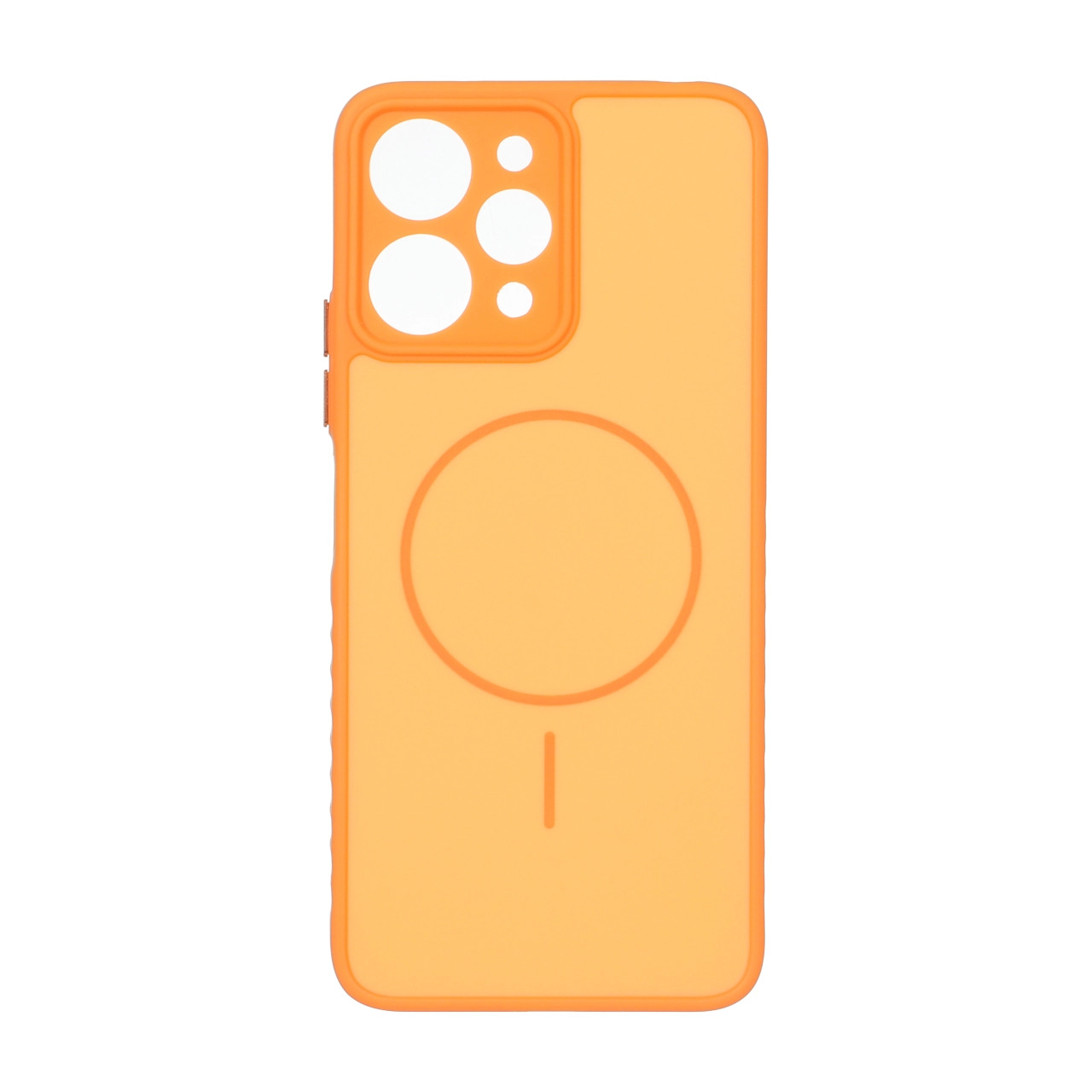 قاب Soft طرح مگ سیف محافظ لنزدار Xiaomi Redmi 12 5G - نارنجی