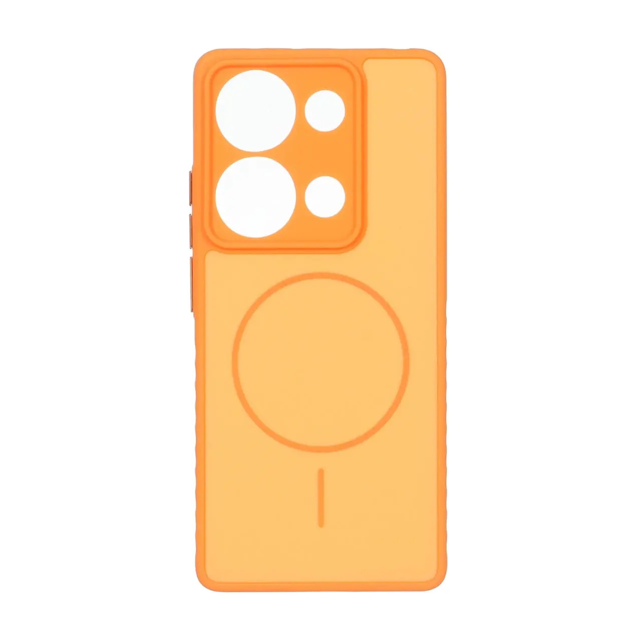 قاب Soft طرح مگ سیف محافظ لنزدار Xiaomi Redmi Note 14S / Note 13 Pro 4G / Poco M6 Pro 4G - نارنجی