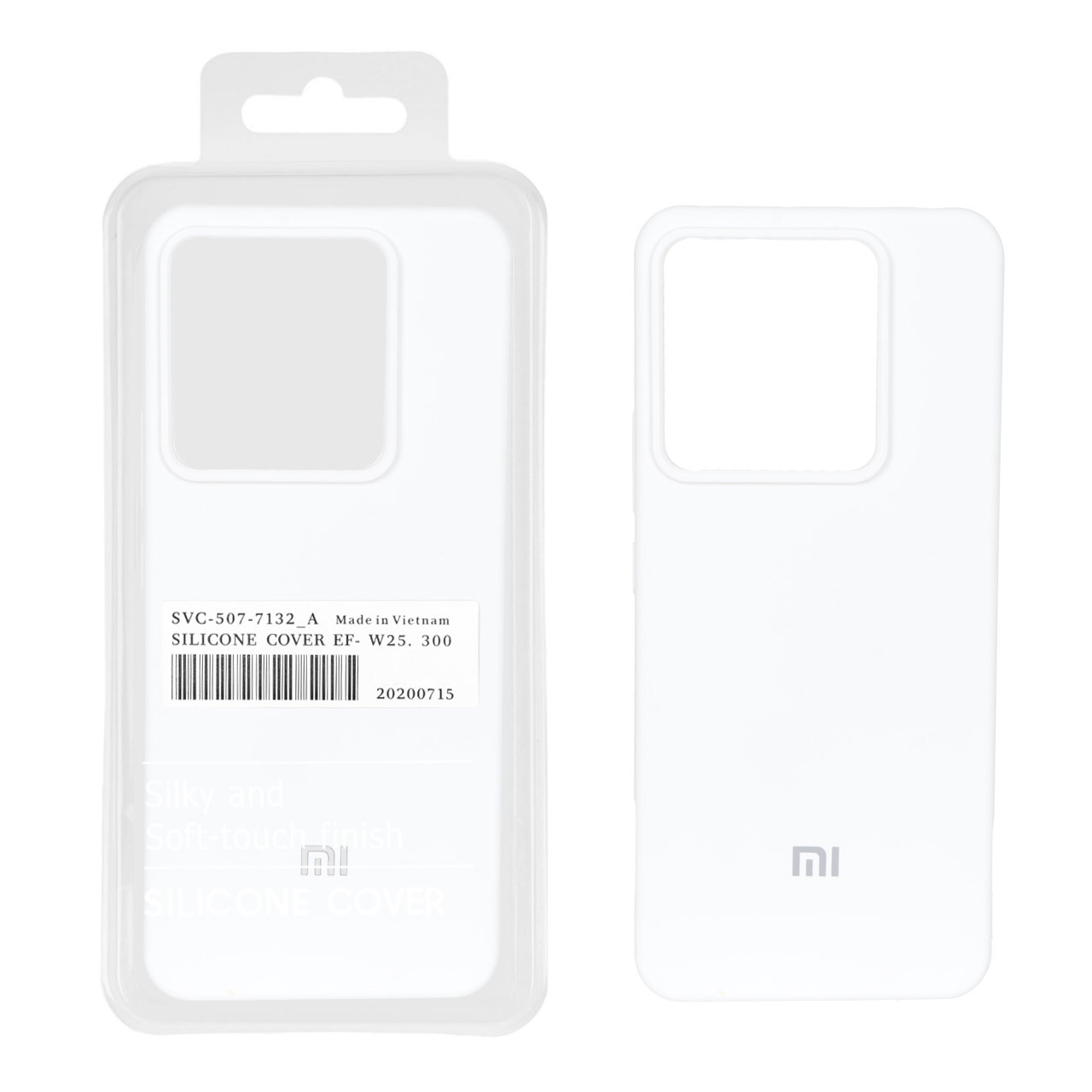 قاب سیلیکونی پاک کنی اورجینال درجه یک Xiaomi Redmi Note 13 Pro 5G / Poco X6 5G - سفید (پک دار)