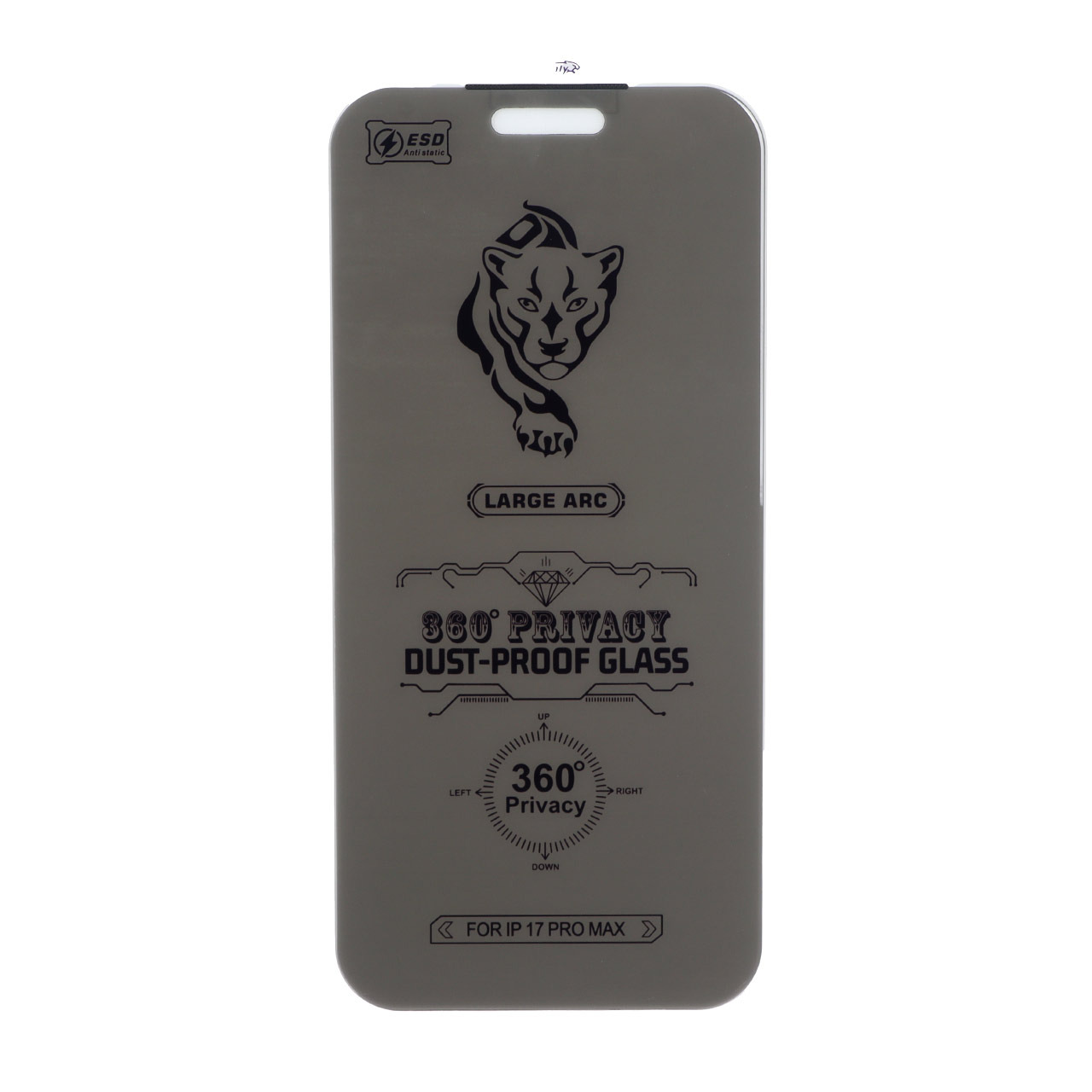 محافظ صفحه نمایش شیشه ای YongPoly 360 ESD Privacy بدون حاشیه توری دار Apple iPhone 17 Pro Max