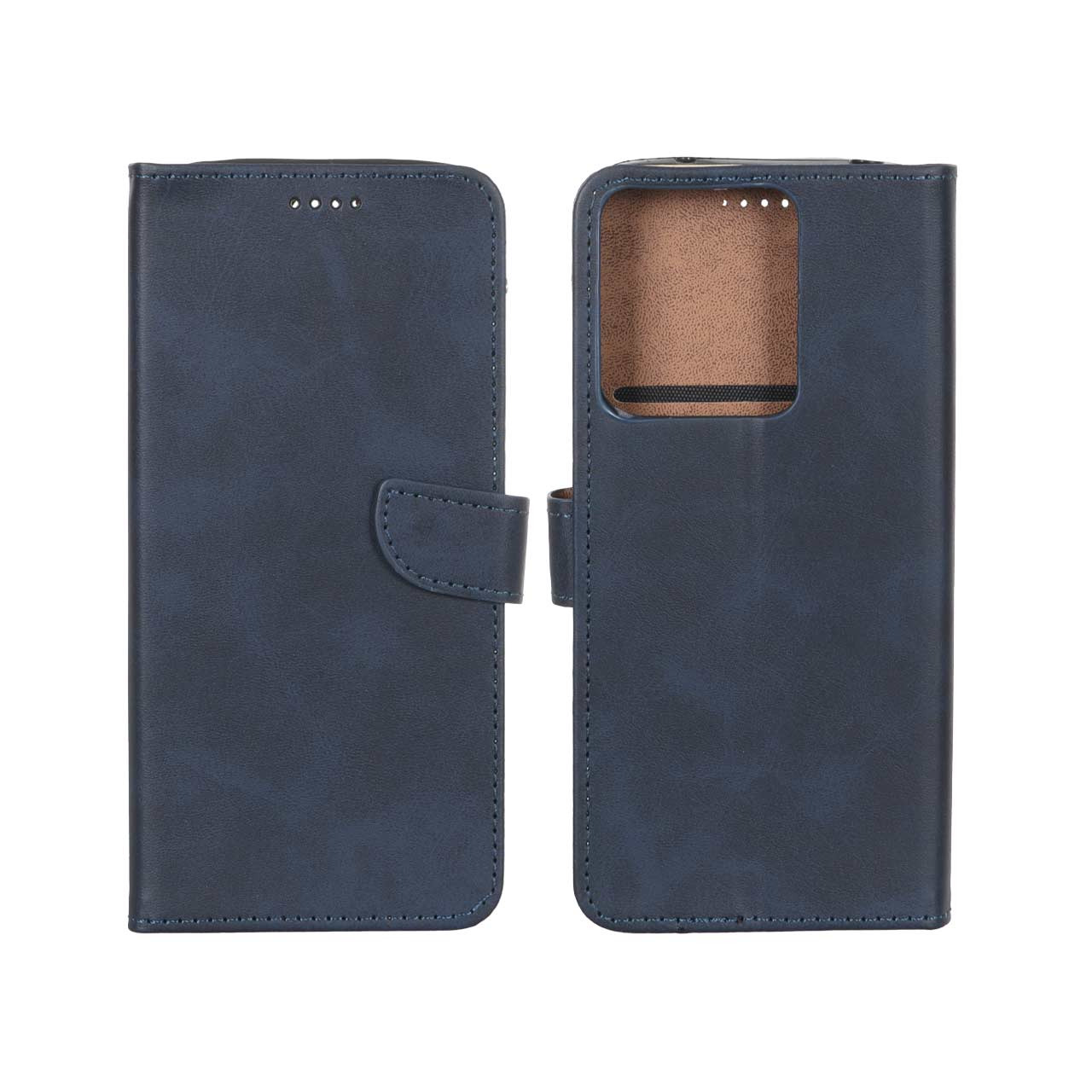 کیف چرمی موبایل مگنتی Xiaomi Redmi 13X / Redmi 13 4G / Poco M6 4G - سرمه ای