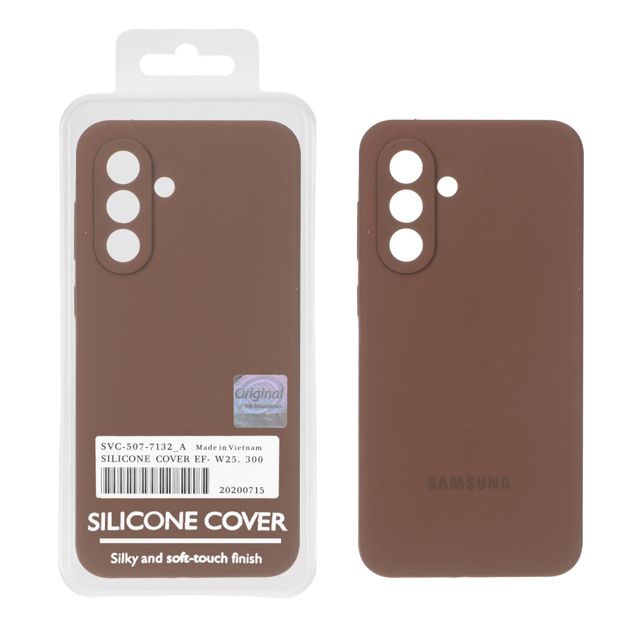قاب سیلیکونی پاک کنی اورجینال Master Quality مدل Samsung Galaxy A56 / A36 - قهوه ای (پک دار)