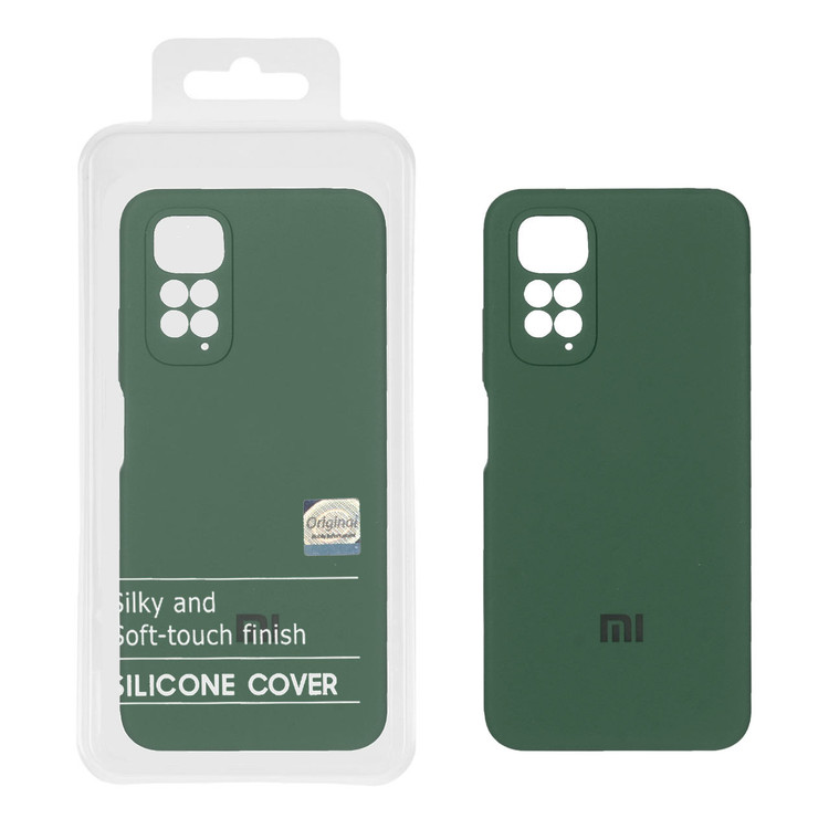 قاب سیلیکونی پاک کنی اورجینال Master Quality مدل Xiaomi Redmi Note 11 4G / Redmi Note 11S - سبز تیره (پک دار)