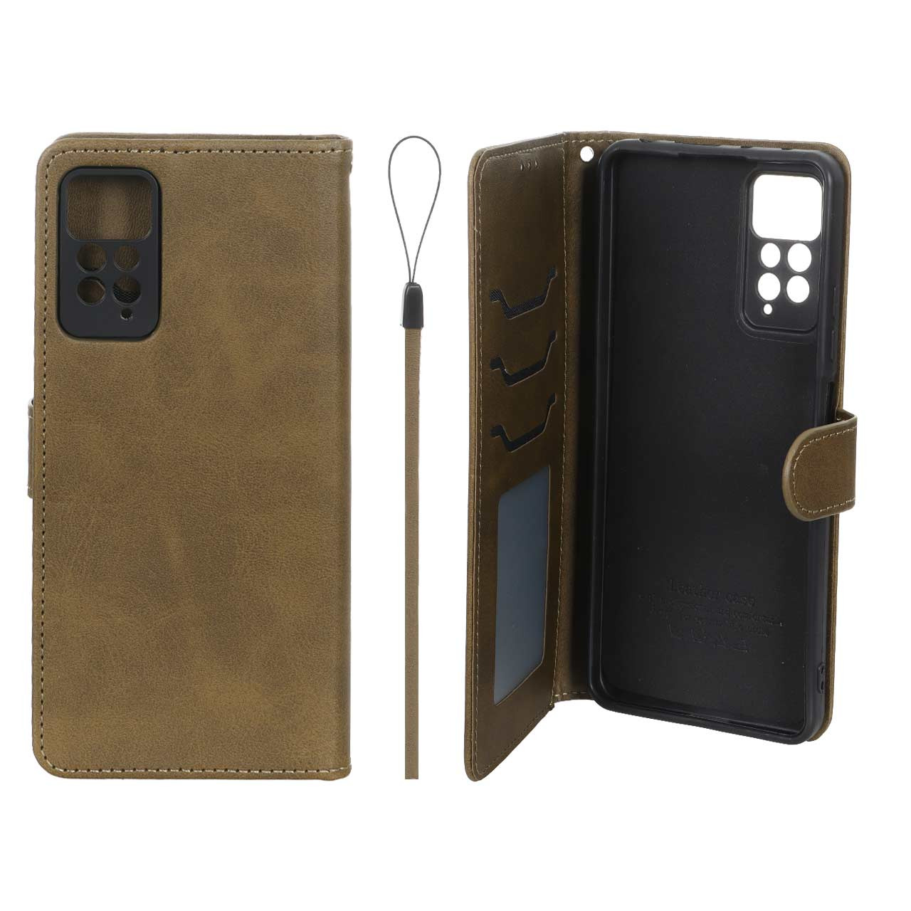 کیف موبایل مگنتی درجه یک داخل خز MNC Plus مدل Xiaomi Redmi Note 12 Pro 4G / Redmi Note 11 Pro - سبز زیتونی