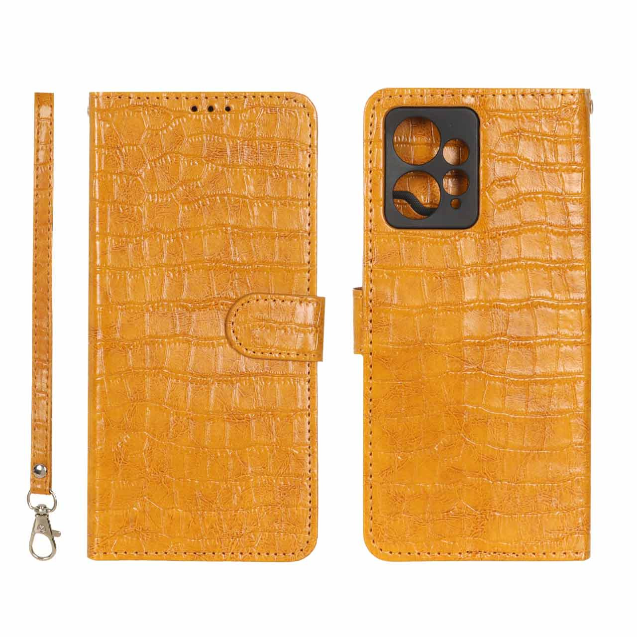 کیف موبایل مگنتی کروکو MNC مدل Xiaomi Redmi Note 12 4G - عسلی
